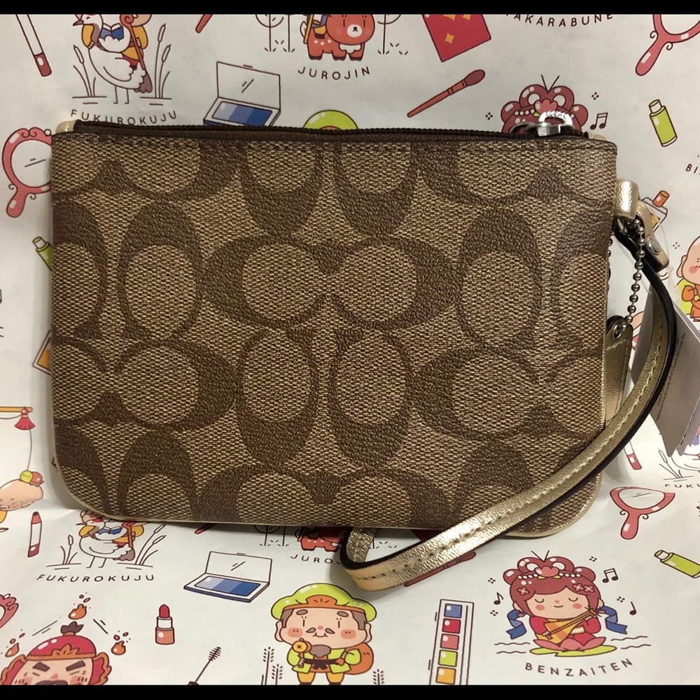 NWT COACH Signature small wristlet